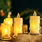 Dodes Gerçekçi Titrek Alev Efektli Pilli LED Mum 11 cm