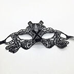 Dodes Siyah Dantel İşlemeli Balo Maskesi 11 No