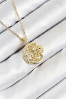 Dodes 316L Çelik Zirkon Taşlı Ay Ve Güneş Model Gold Renk Kadın Kolye TG27BKO10539