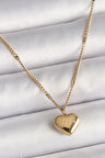 Dodes Dodes 316L Çelik Gold Renk Zincir Love İşlemeli Kalp Figür Kadın Kolye TG27BKO9778