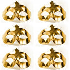 Dodes Altın Metalize Renk Düz Balo Parti Maskesi