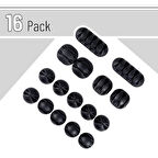 Dodes Yapışkanlı Kablo Sabitleyici Düzenleyici 16'lı Paket