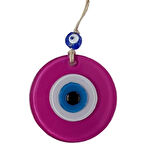 Dodes Pembe Nazar Boncuklu Duvar Süsü 10 Cm Cam Duvar Dekoru