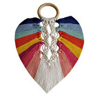 Dodes Yedi Çakra Renklerinde Yaprak Makrome Duvar Dekoru