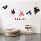 Dodes İp Üzeri 5 Adet Kuru Kafa Asmalı Süs 1.2 Metre