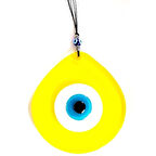 Dodes Mavi Nazar Boncuklu Sarı Renk Nazar Boncuklu Damla Desen El Yapımı Duvar Süsü Hediyelik Eşya