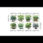 Dodes Tropikal Bitkiler Duvar Stickerı Model A