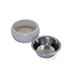 Dodes Mikopet Organik Seramik Mama Kabı Gri