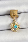 Dodes Dodes 316L Çelik Sallantılı Ay Ve Güneş Model Gold Renk Nomination Charm TG27BC1435