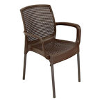 Mandella Defne Rattan Koltuk Eko Demir Ayak Kahverengi