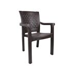 Mandella Ela Kutu Bacaklı Koltuk A Modeli (4 Adet)  Kahverengi