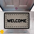 Kapı Önü Paspası Dekoratif Dijital Baskı Welcome P-2351
