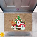 Kapı Önü Paspası Dekoratif Dijital Baskı Yeni Yıl Konsepti P-2594