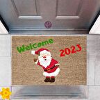 Kapı Önü Paspası Dekoratif Dijital Baskı Yeni Yıl Konsepti P-2617