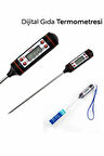 Dijital Gıda Termometresi Sıcaklık Derece Kutulu Et Süt Mama Yemek Isı Ölçer 1 Adet