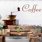 Kahve Makinelı Cafe Duvar Kağıdı Baskı