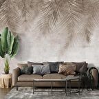 Soft Palmiye Yaprak Desenli Duvar Kağıdı Baskı