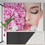 Makyaj Temalı Kadın Kuaför Duvar Kağıdı Baskı