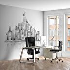 Bina Suliyetli İnşaat Temalı Duvar Kağıdı Baskı