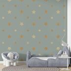 Yıldız Temalı Çocuk Odası Duvar Kağıdı Baskı