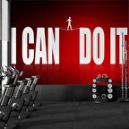 Yazılı Spor Salonu Duvar Kağıdı Baskı