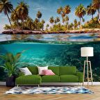 Ada Su Altı Duvar Kağıdı Baskı