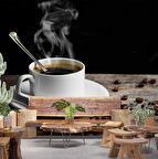 Kahve Fincanı Cafe Duvar Kağıdı Baskı