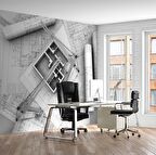 Mimari Apartman Gayrimenkul Emlak ve Gayrimenkul Duvar Kağıdı Baskı