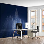 Soyut Bina Projesi Gayrimenkul Emlak ve Gayrimenkul Duvar Kağıdı Baskı