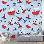 Denizci Çocuk Odası Duvar Kağıdı Baskı