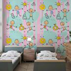 Tatil Çocuk Çocuk Odası Duvar Kağıdı Baskı