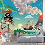 Korsan Adası Çocuk Odası Duvar Kağıdı Baskı