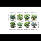 Tropikal Bitkiler Duvar Stickerı Model A