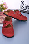 8104 Kırmızı Renkli Çapraz Sabo Terlik