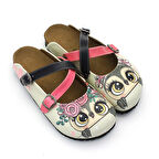 5402 Baykuş Baskılı Çapraz Sabo Terlik