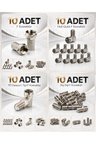10 Adet F Konnektör Seti - Hızlı Quick, 90 Derece L Tipi, Dişi Dişi F Ara Bağlantı Uydu Anten TV Kablo Koaksiyel Konnektör Adaptör Seti Dayanıklı Metal Gövde Profesyonel Kullanım TV Uydu Bağlantı