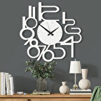 Beyaz Modern Dekoratif dekor Saat 