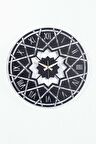 Dolgulu Yıldızlı Siyah Duvar Saati 1,5 Mm Kalınlık 40x40 Cm