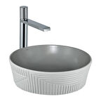 LENA TEZGAHÜSTÜ LAVABO E-W1502MAG (MAT GRİ-BEYAZ)