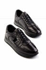 Siyah Hakiki Deri Erkek Casual Ayakkabı E01199051503