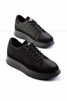 Siyah Siyah Hakiki Deri Erkek Sneaker E01398202602