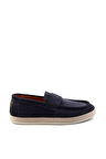 Lacivert Leather Erkek Espadril E01901361702