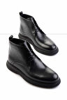 Siyah Hakiki Deri Erkek Bot & Bootie E02011015703