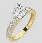 Harem Altın 14 Ayar Altın Tektaş Yüzük E115