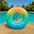 Renkli Rüya Simiti-Gökkuşağı Işıltısı-60 cm Deniz,Havuz Simiti