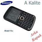 Samsung E2222 Kasa Samsung Galaxy E2200 Chat 222 Uyumlu Siyah Renk Orta Kasa Ön Arka Kapak Tuş Takımı 