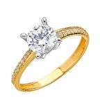 14 Ayar Altın Tektaş Yüzük E321