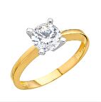 14 Ayar Altın Tektaş Yüzük E322