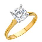 Harem Altın 14 Ayar Altın Tektaş Yüzük E326