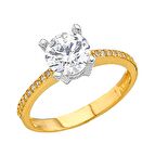 14 Ayar Altın Tektaş Yüzük E340